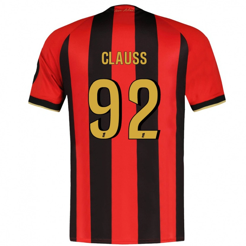 Danxen Hombre Camiseta Jonathan Clauss #92 Rojo Negro 1ª Equipación 2024/25 La Camisa México