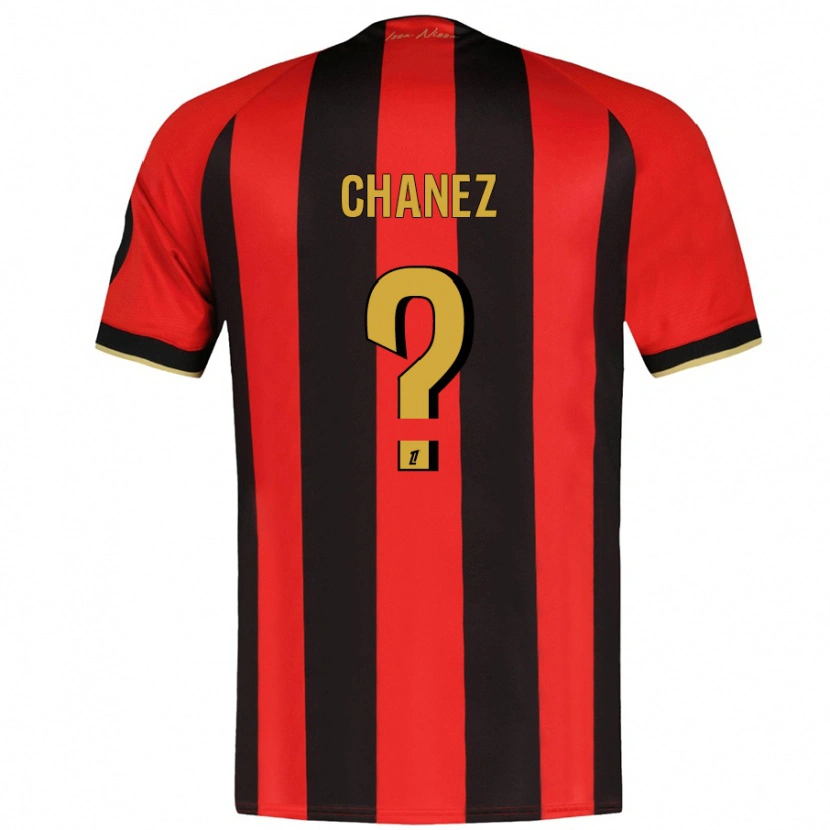 Danxen Hombre Camiseta Rafael Chanez #0 Rojo Negro 1ª Equipación 2024/25 La Camisa México