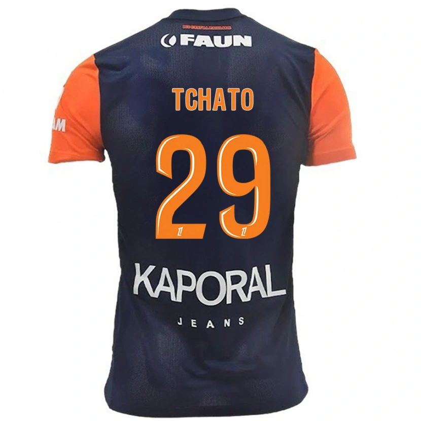 Danxen Hombre Camiseta Enzo Tchato #29 Azul Marino Naranja 1ª Equipación 2024/25 La Camisa México