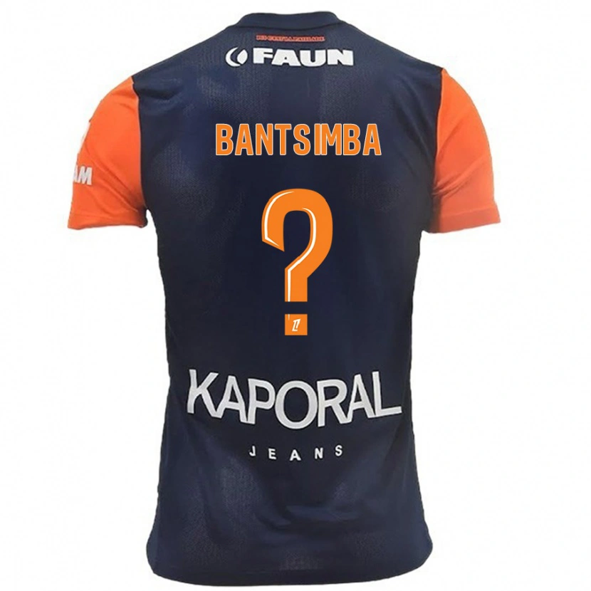 Danxen Hombre Camiseta Kéziah Bantsimba #0 Azul Marino Naranja 1ª Equipación 2024/25 La Camisa México