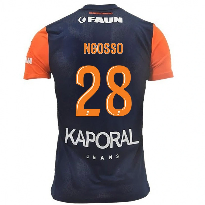 Danxen Hombre Camiseta Glenn Ngosso #28 Azul Marino Naranja 1ª Equipación 2024/25 La Camisa México