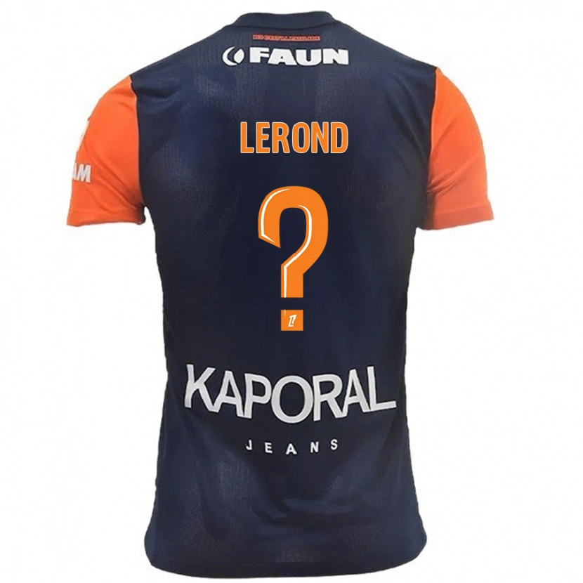 Danxen Hombre Camiseta Justine Lerond #0 Azul Marino Naranja 1ª Equipación 2024/25 La Camisa México