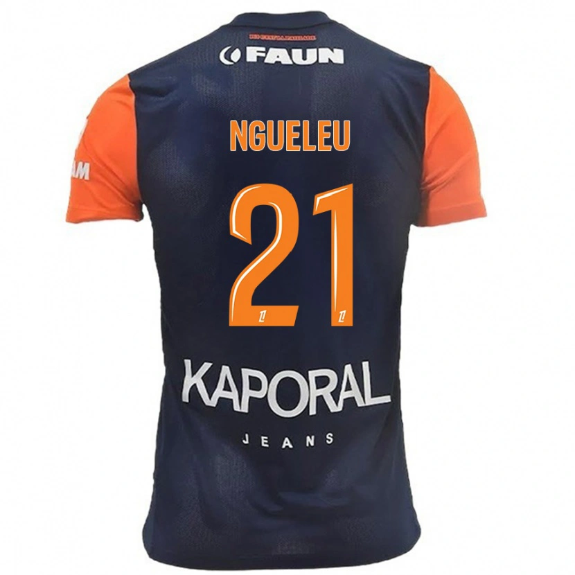 Danxen Hombre Camiseta Nina Ngueleu #21 Azul Marino Naranja 1ª Equipación 2024/25 La Camisa México