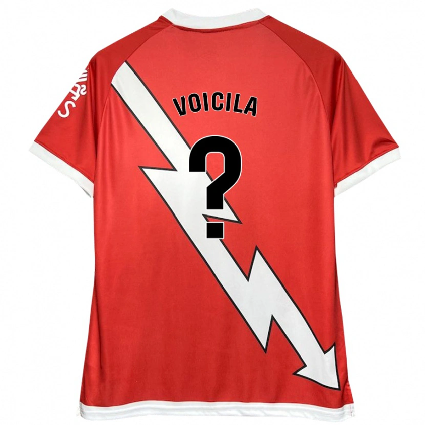 Danxen Hombre Camiseta Daniel Voicilă #0 Blanco Rojo 1ª Equipación 2024/25 La Camisa México