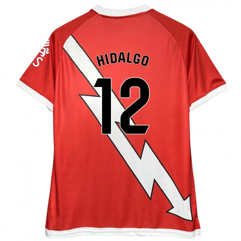 Danxen Hombre Camiseta Patri Hidalgo #12 Blanco Rojo 1ª Equipación 2024/25 La Camisa México