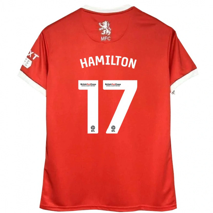 Danxen Hombre Camiseta Micah Hamilton #17 Rojo Blanco 1ª Equipación 2024/25 La Camisa México