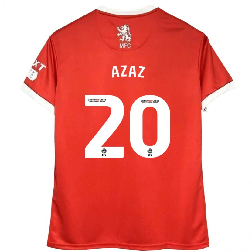 Danxen Hombre Camiseta Finn Azaz #20 Rojo Blanco 1ª Equipación 2024/25 La Camisa México