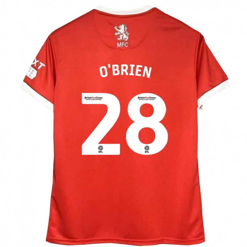 Danxen Hombre Camiseta Lewis O'brien #28 Rojo Blanco 1ª Equipación 2024/25 La Camisa México