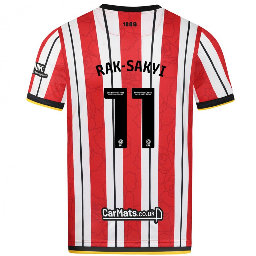 Danxen Hombre Camiseta Jesurun Rak-Sakyi #11 Rojo Blanco Rayas 1ª Equipación 2024/25 La Camisa México