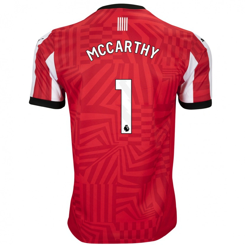 Danxen Hombre Camiseta Alex Mccarthy #1 Rojo Blanco 1ª Equipación 2024/25 La Camisa México