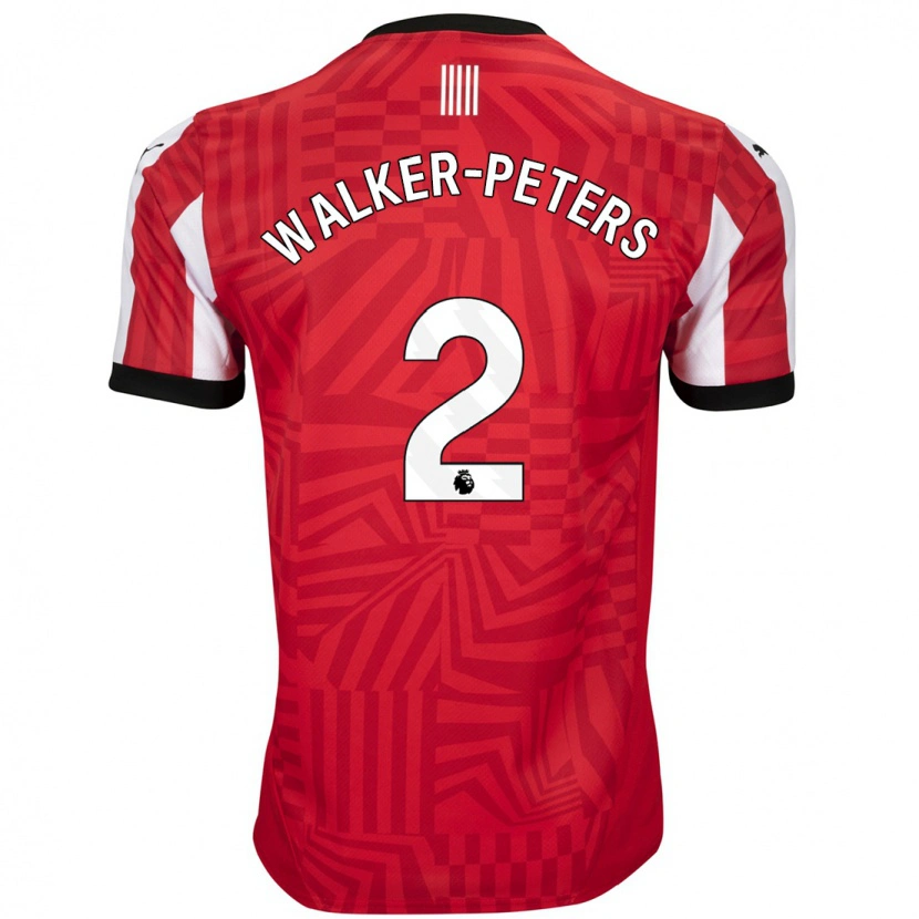 Danxen Hombre Camiseta Kyle Walker-Peters #2 Rojo Blanco 1ª Equipación 2024/25 La Camisa México