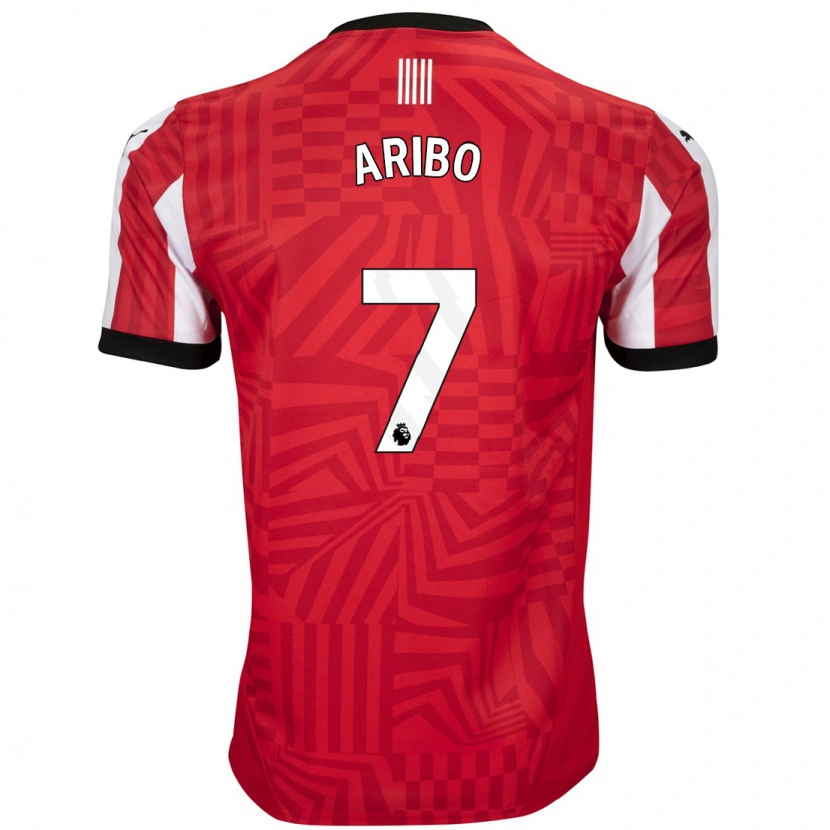 Danxen Hombre Camiseta Joe Aribo #7 Rojo Blanco 1ª Equipación 2024/25 La Camisa México