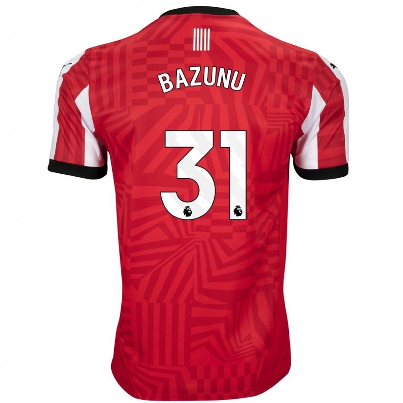 Danxen Hombre Camiseta Gavin Bazunu #31 Rojo Blanco 1ª Equipación 2024/25 La Camisa México