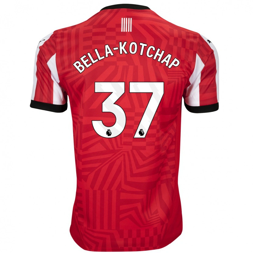 Danxen Hombre Camiseta Armel Bella-Kotchap #37 Rojo Blanco 1ª Equipación 2024/25 La Camisa México