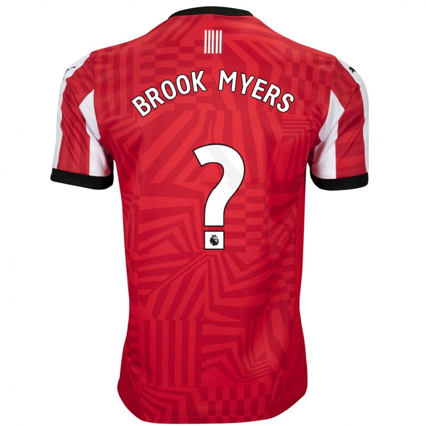 Danxen Hombre Camiseta Brook Myers #0 Rojo Blanco 1ª Equipación 2024/25 La Camisa México