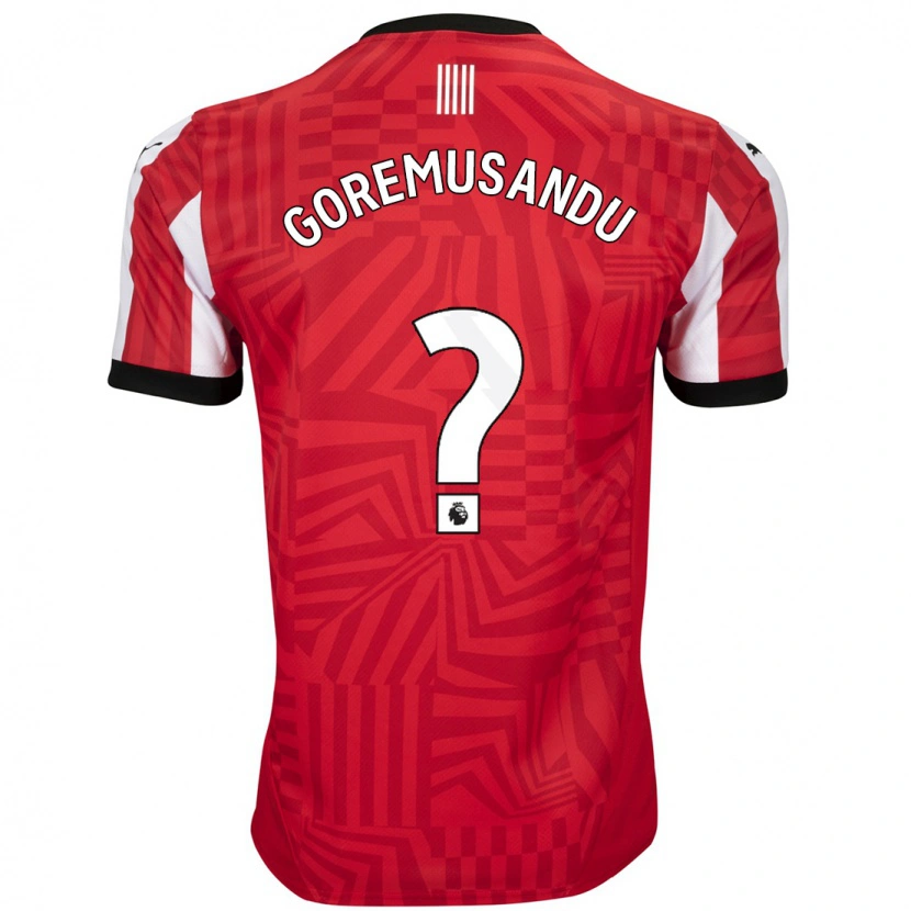 Danxen Hombre Camiseta Tino Goremusandu #0 Rojo Blanco 1ª Equipación 2024/25 La Camisa México