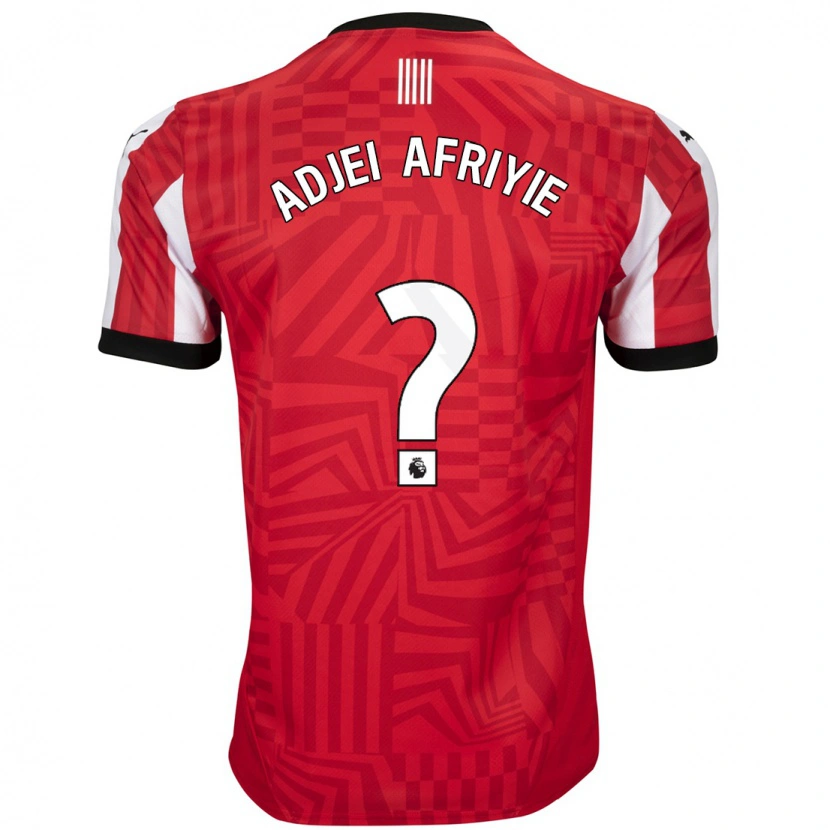 Danxen Hombre Camiseta Hansel Adjei-Afriyie #0 Rojo Blanco 1ª Equipación 2024/25 La Camisa México