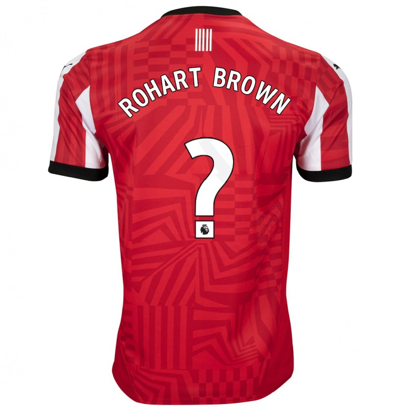 Danxen Hombre Camiseta Thierry Rohart-Brown #0 Rojo Blanco 1ª Equipación 2024/25 La Camisa México