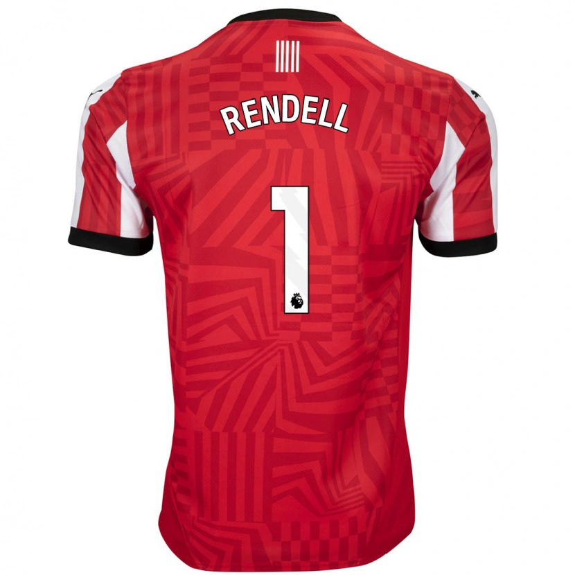 Danxen Hombre Camiseta Kayla Rendell #1 Rojo Blanco 1ª Equipación 2024/25 La Camisa México