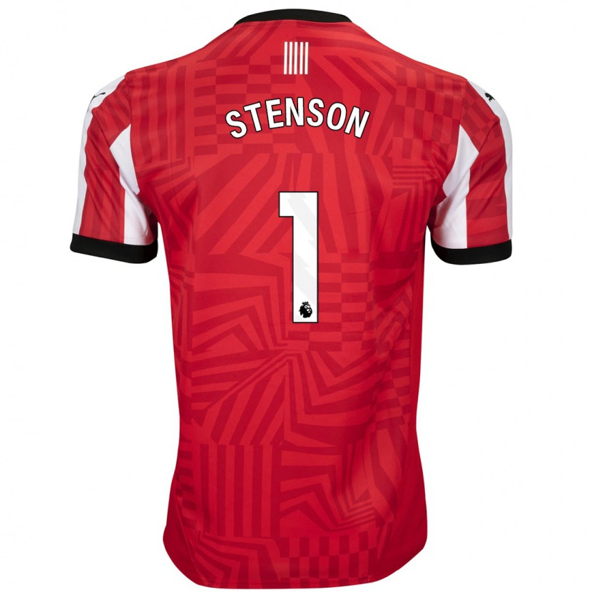 Danxen Hombre Camiseta Fran Stenson #1 Rojo Blanco 1ª Equipación 2024/25 La Camisa México