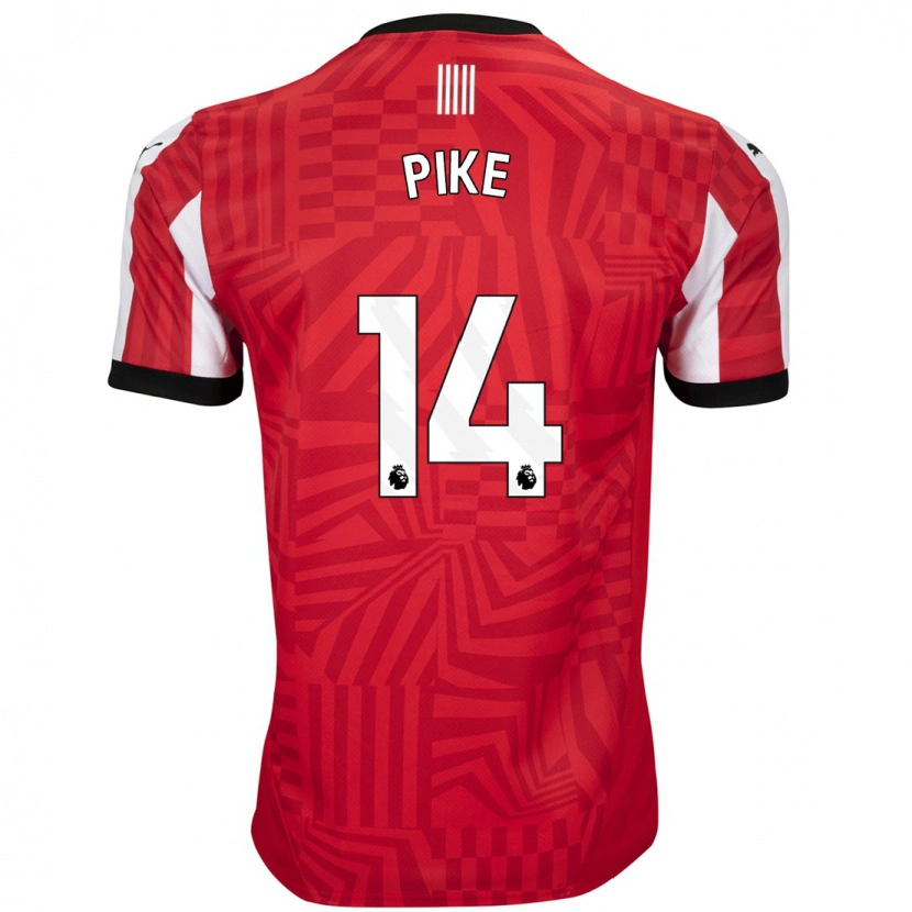 Danxen Hombre Camiseta Molly Pike #14 Rojo Blanco 1ª Equipación 2024/25 La Camisa México