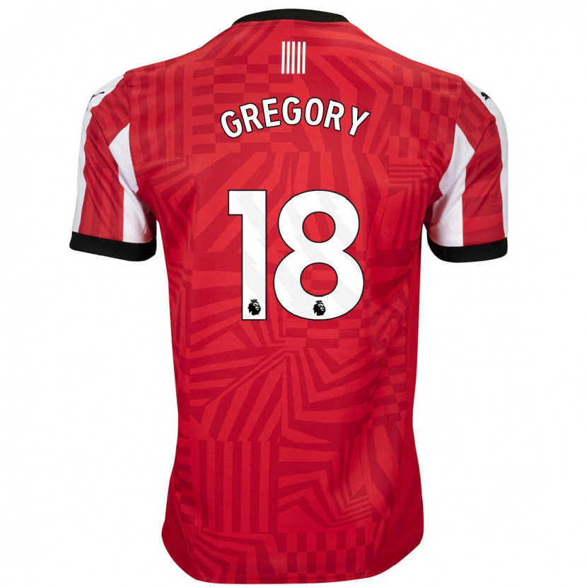 Danxen Hombre Camiseta Freya Gregory #18 Rojo Blanco 1ª Equipación 2024/25 La Camisa México
