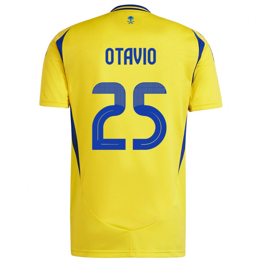 Danxen Hombre Camiseta Otávio #25 Amarillo Azul 1ª Equipación 2024/25 La Camisa México