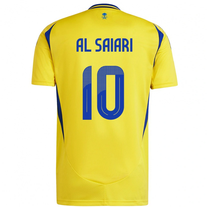 Danxen Hombre Camiseta Mubarkh Al-Saiari #10 Amarillo Azul 1ª Equipación 2024/25 La Camisa México