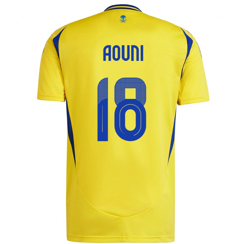 Danxen Hombre Camiseta Samia Aouni #18 Amarillo Azul 1ª Equipación 2024/25 La Camisa México