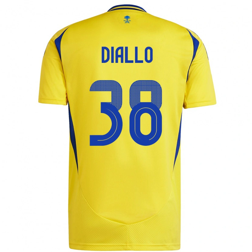 Danxen Hombre Camiseta Aminata Diallo #38 Amarillo Azul 1ª Equipación 2024/25 La Camisa México