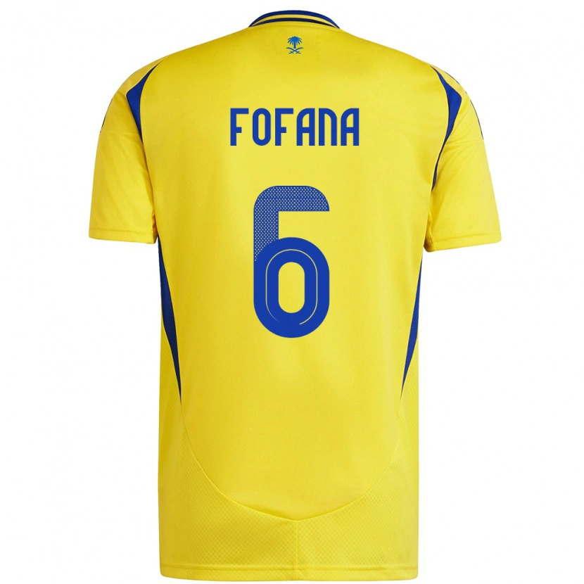 Danxen Hombre Camiseta Seko Fofana #6 Amarillo Azul 1ª Equipación 2024/25 La Camisa México