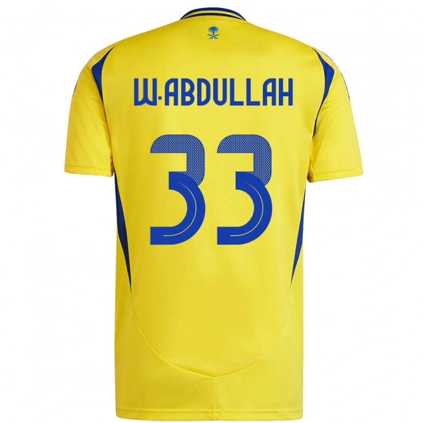 Danxen Hombre Camiseta Waleed Abdullah #33 Amarillo Azul 1ª Equipación 2024/25 La Camisa México