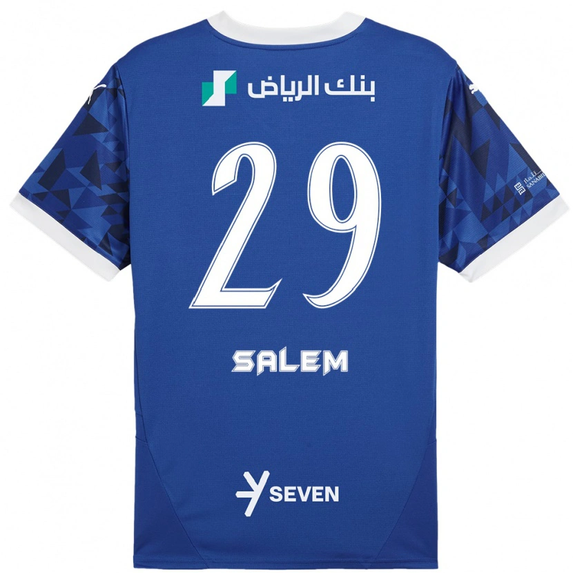 Danxen Hombre Camiseta Salem Al-Dawsari #29 Azul Oscuro Blanco 1ª Equipación 2024/25 La Camisa México