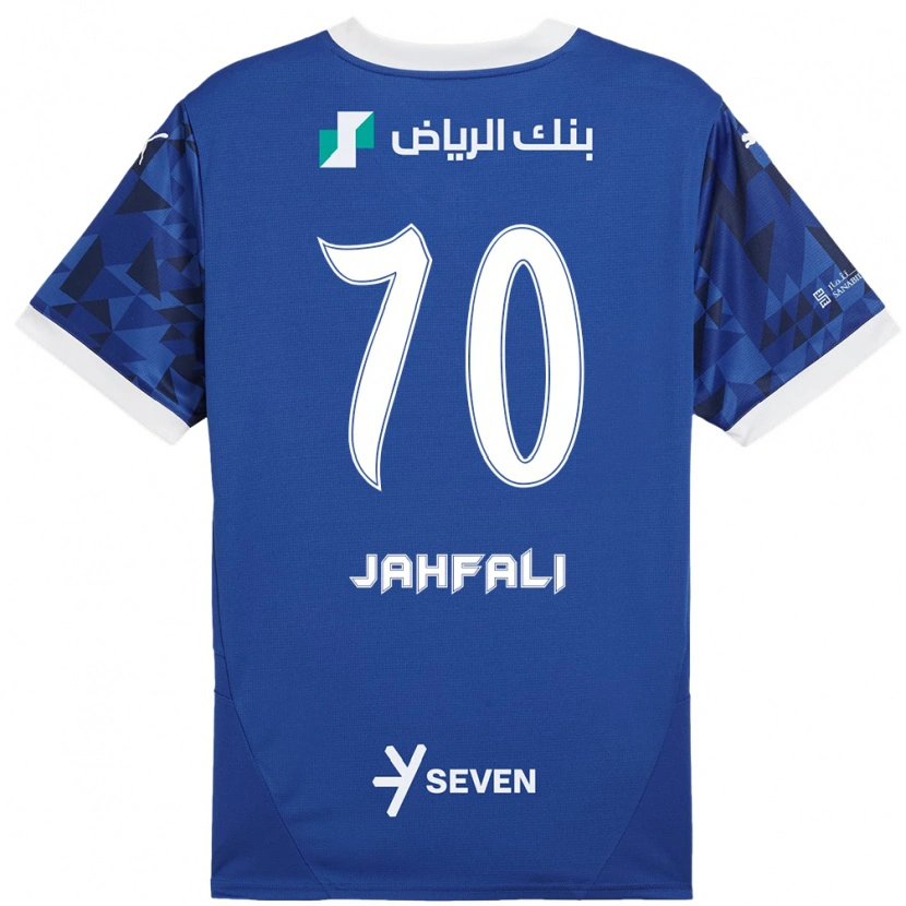 Danxen Hombre Camiseta Mohammed Jahfali #70 Azul Oscuro Blanco 1ª Equipación 2024/25 La Camisa México