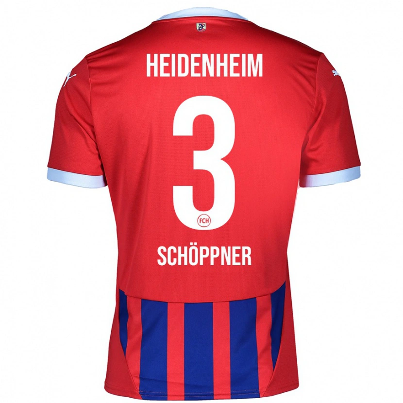 Danxen Hombre Camiseta Jan Schöppner #3 Rojo Azul 1ª Equipación 2024/25 La Camisa México