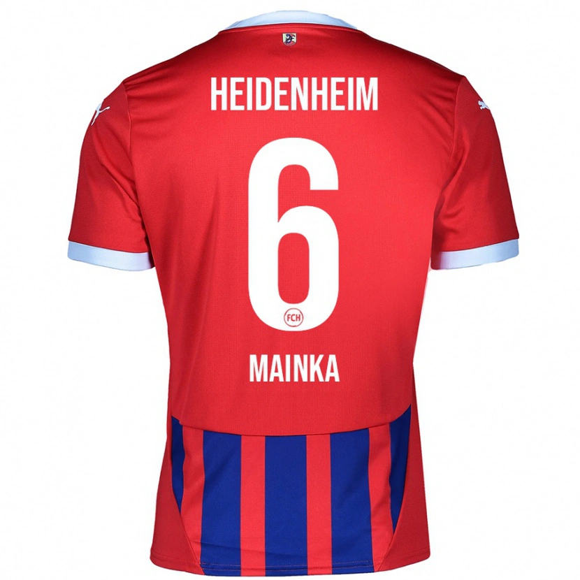 Danxen Hombre Camiseta Patrick Mainka #6 Rojo Azul 1ª Equipación 2024/25 La Camisa México
