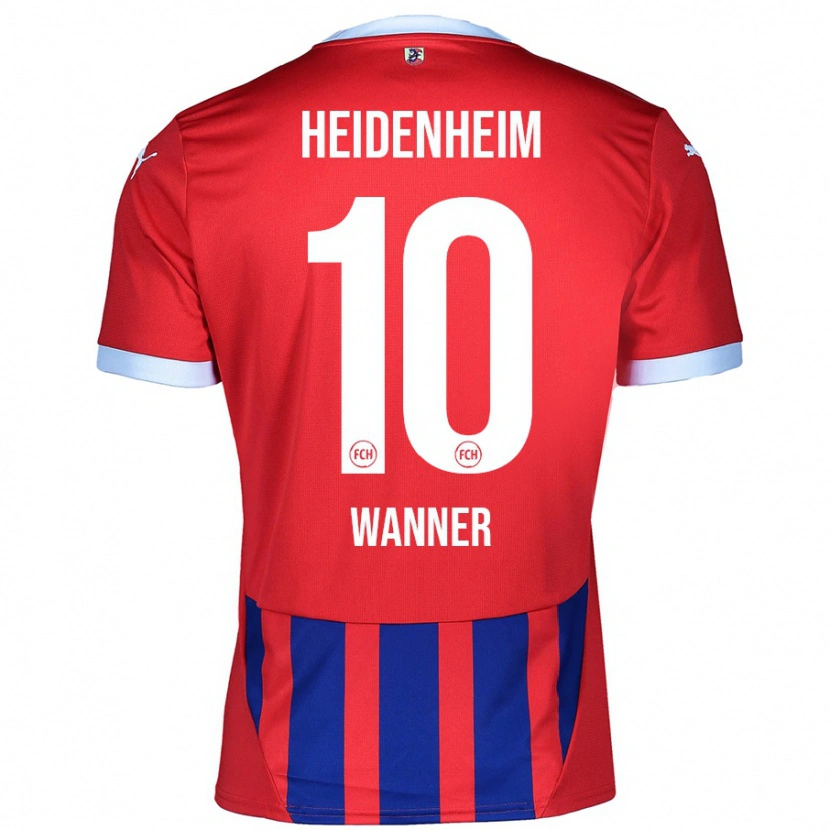 Danxen Hombre Camiseta Paul Wanner #10 Rojo Azul 1ª Equipación 2024/25 La Camisa México