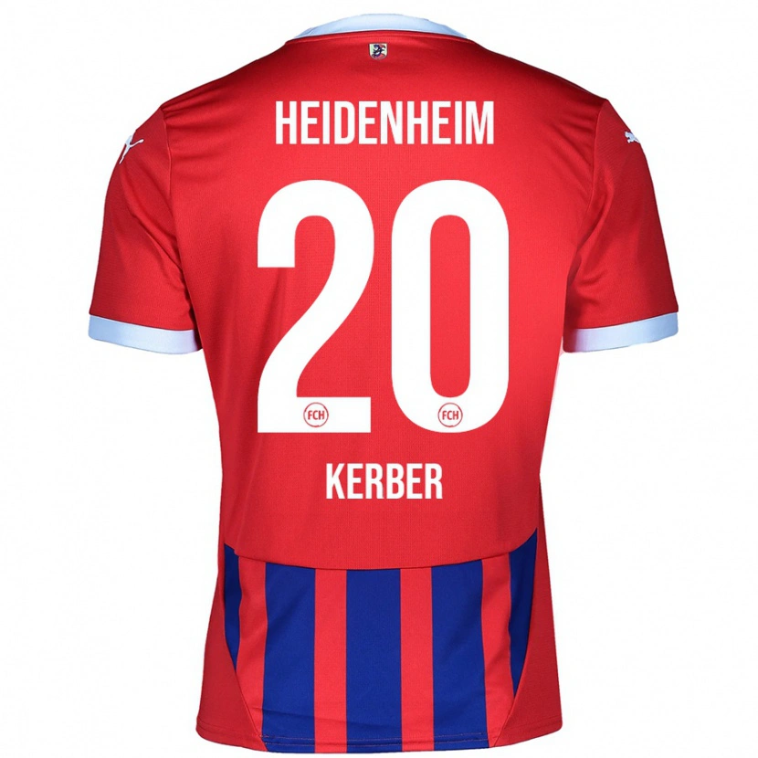 Danxen Hombre Camiseta Luca Kerber #20 Rojo Azul 1ª Equipación 2024/25 La Camisa México