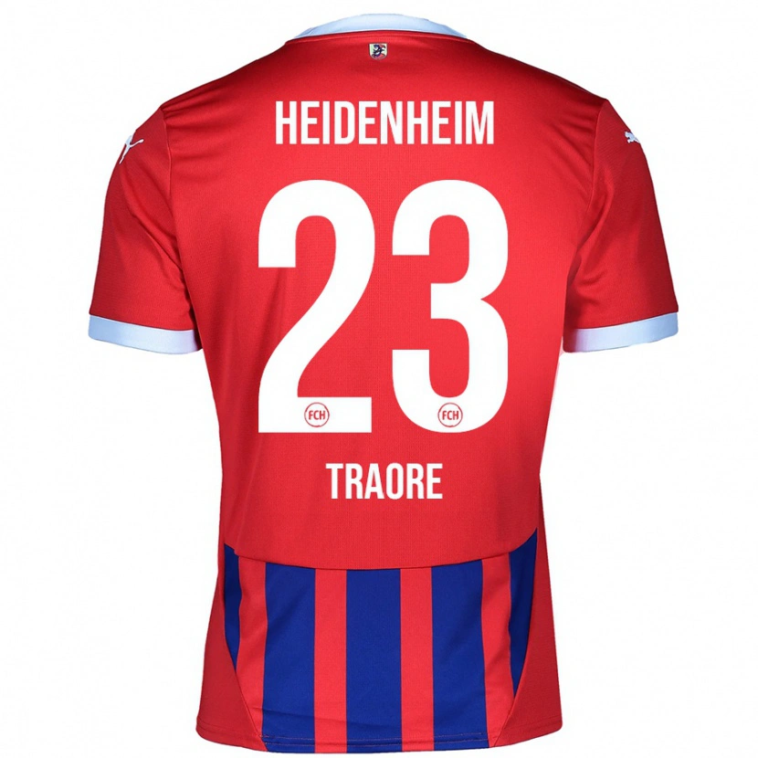 Danxen Hombre Camiseta Omar Traoré #23 Rojo Azul 1ª Equipación 2024/25 La Camisa México