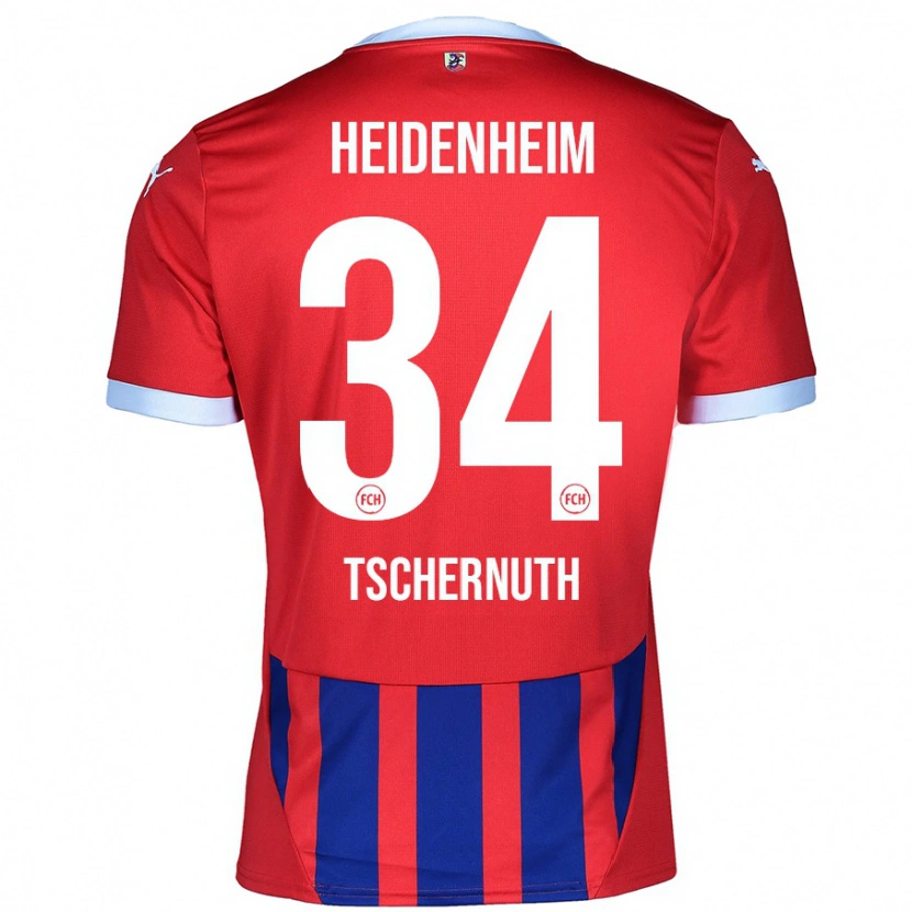 Danxen Hombre Camiseta Paul Tschernuth #34 Rojo Azul 1ª Equipación 2024/25 La Camisa México