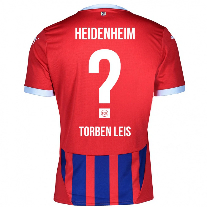 Danxen Hombre Camiseta Torben Leis #0 Rojo Azul 1ª Equipación 2024/25 La Camisa México