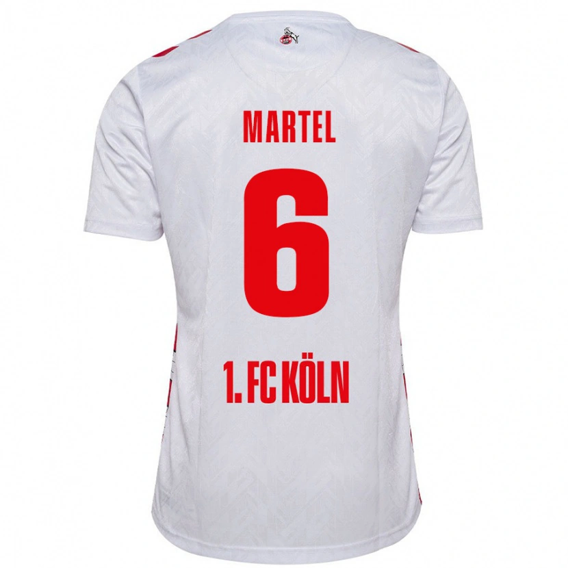 Danxen Hombre Camiseta Eric Martel #6 Blanco Rojo 1ª Equipación 2024/25 La Camisa México