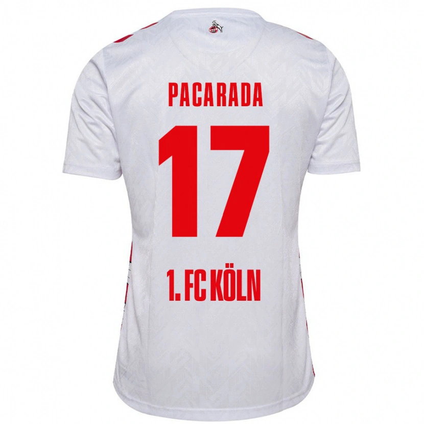Danxen Hombre Camiseta Leart Paçarada #17 Blanco Rojo 1ª Equipación 2024/25 La Camisa México