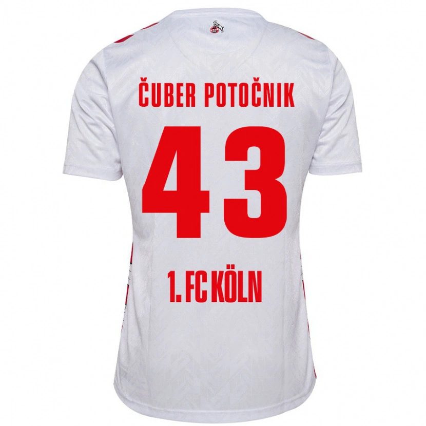 Danxen Hombre Camiseta Jaka Cuber Potocnik #43 Blanco Rojo 1ª Equipación 2024/25 La Camisa México