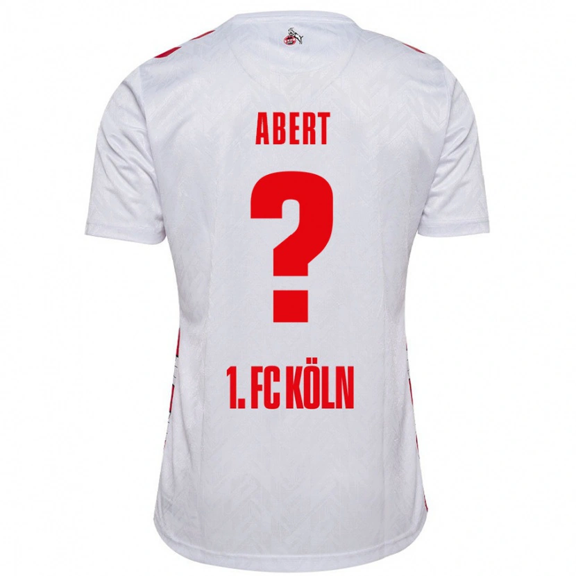 Danxen Hombre Camiseta Niklas Abert #0 Blanco Rojo 1ª Equipación 2024/25 La Camisa México