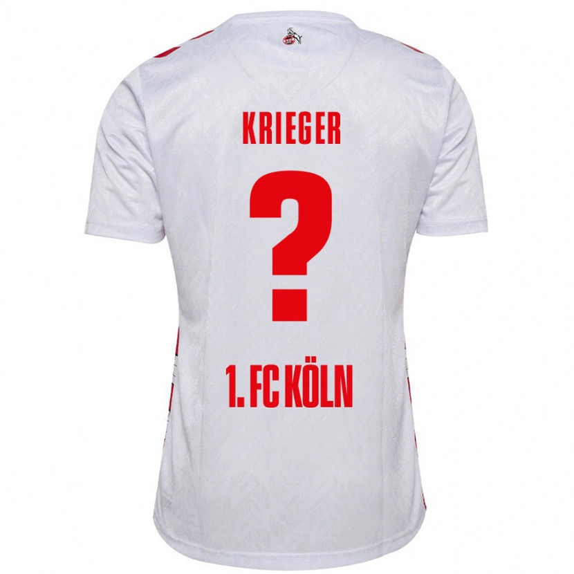 Danxen Hombre Camiseta Karl Krieger #0 Blanco Rojo 1ª Equipación 2024/25 La Camisa México