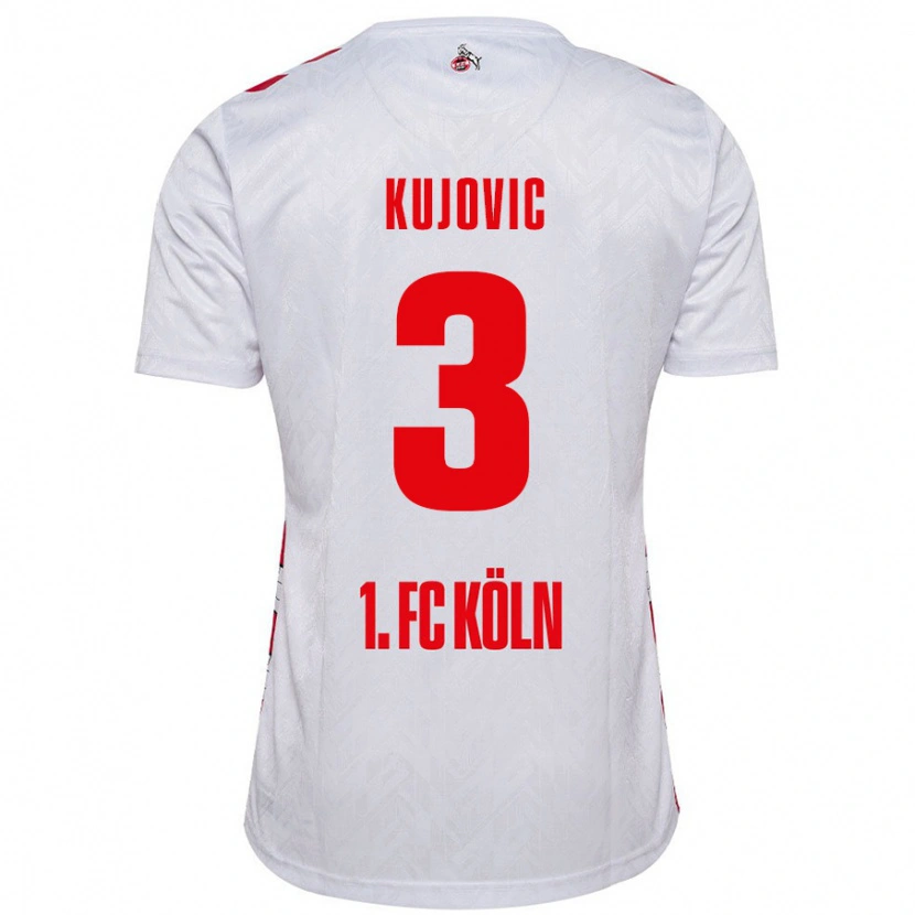Danxen Hombre Camiseta Emin Kujovic #3 Blanco Rojo 1ª Equipación 2024/25 La Camisa México