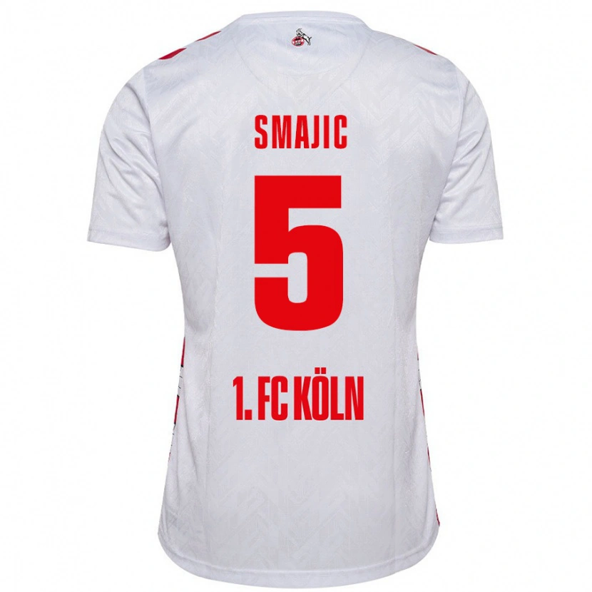 Danxen Hombre Camiseta Rijad Smajic #5 Blanco Rojo 1ª Equipación 2024/25 La Camisa México