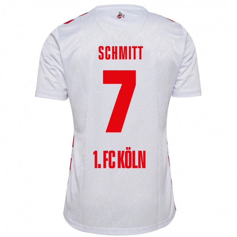 Danxen Hombre Camiseta Oliver Schmitt #7 Blanco Rojo 1ª Equipación 2024/25 La Camisa México