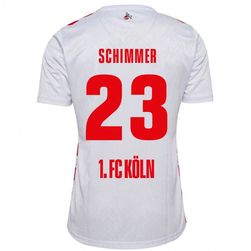 Danxen Hombre Camiseta Marleen Schimmer #23 Blanco Rojo 1ª Equipación 2024/25 La Camisa México